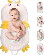 Baby Lounger for Newborns and Infants, Portable Co-Sleeping Bed with Pillow & Foot Rest - 100% Cotton, Snug, Travel-Friendly, Breathable Fabric, Ideal for Cribs & Floor - Sprinta (Duckling Delight)