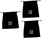 TOVINANNA 3pcs Hair Dryer Storage Bag Travel Toiletry Pouch for Hair Tools Drawstring Zipper