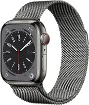 [Apple] Watch Series 8 (GPS + Cellular 41mm) Smart Watch - Graphite Stainless Steel Case with Graphite Milanese Loop