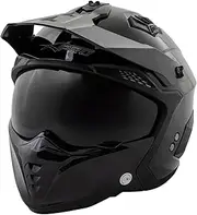 Jet Helmet Cafe Racer Open Face Motorcycle SunVisor Custom Scooter Black XXL