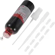 Veemoon 1Set Washable Fake Blood Capsules for Halloween Lifelike Makeup Props for Cosplay Party Decorations Theater Blood Supply with Empty Capsules Applicators
