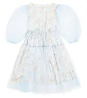 [Paade Mode] Paade Mode Floral tulle midi dress Y 10 blue
