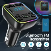 Bluetooth 5.0 MP3 PlayKC Radio Car Kit Wireless FM Transmitter Dual USB Charger