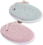 Callus Remover for Feet 2 Natural Pumice Stones Nonslip Handle for Safe Pedicure