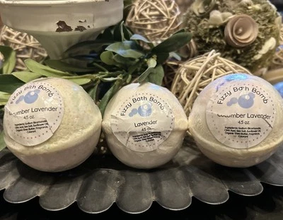 Natural Bath Bomb ! Fizzy Bath Bombs 2-Cucumber Lavender 1-Lavender Lot