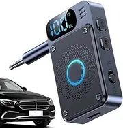 Wireless Transmitter - Radio Transmitter Wireless - 3.5mm Receiver Audio Converter with Digital Display for Smartphones, Headphones, Computers, Guitar, Tablets, Trucks