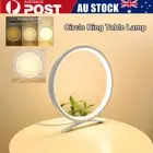 Modern Metal Circle Ring Table Lamps Bedside Warm Light for Bedroom Living Room