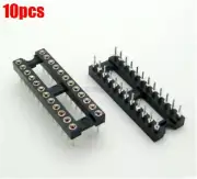 10Pcs Dip Round Hole 24Pin Socket Adaptor Pitch 2.54MM New Ic ia