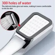 300 Holes Water-saving Designer Shower Head ABS High Pressure Rainfall Shower He