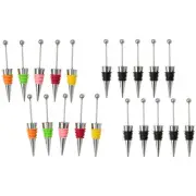 10Pcs Beaded Wine Bottle Stopper Beadable Wine Stoppers Decorative Reusable Show