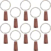 GL42588 LED Cork Wine Bottle Fairy String Lights, 10-Pack, Silver Wire