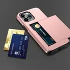 For iPhone 16 Pro Max/16e 2025/15 Matte Slim Shockproof Case Slide Card Slot