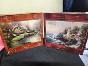 Thomas Kinkade "The Light Of Peace" 500 Oversized Piece Puzzle & 1000 Everetts
