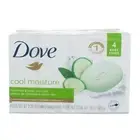 3 Pack Dove Cool Moisture Moisturizer Cream Bars, Cucumber and Green Tea, 3.7...