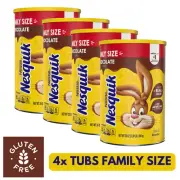 4x Family Pack Nesquick Chocolate Gluten Free Drink Mix Powder 38oz Canister