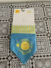 Target Sun Squad Dog Cat Bandana Blue Yellow Slip Over Collar One Size Brand New