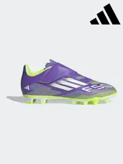 adidas Purple/White Kids F50 Club Hook and Loop Firm/Multi Ground Boots (AP8406) | $81