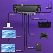 8 in 1 Docking Station for Lenovo Legion Go/ASUS Rog Ally/Steam Deck