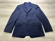 NWT Tommy Hilfiger Mens Jacket Blue 40R Plaid Blazer Sport Coat Wool Polyester
