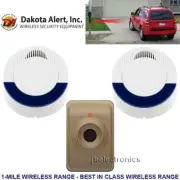 DAKOTA ALERT DCMA-4000 WIRELESS MOTION SENSOR DRIVEWAY SECURITY ALARM 2 RECEIVER