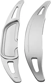 Car Steering Wheel Shift Paddles for Mercedes-Benz GLC GLA AMG MB A35 A45 GLS63 CLA45 GLE63 C43 2016+ Car Steering Wheel Shift Paddle Cover Shift Extension Rodd HTEOPOEKFR(Silver)