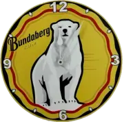 Bundy Bundaberg Rum Bear Metal Clock Sign Man Cave Bar Garage Fathers Day Gift