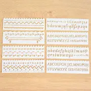 Multi-functional Drawing Stencils Straight & Wavy Lines Rulers Hollow Out S8T0