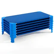 Costway Stackable Travel Cot Portable Bassinet Portacots Playpen Bed Side Sleeper Cradle Blue