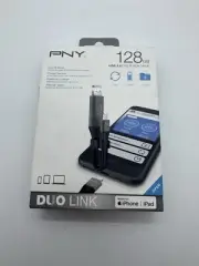 New PNY Duo Link 128 GB USB 3.0 OTG Flash Drive Made for iPhone iPad Sync, Store