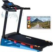 Ateedge ATEEDGE Treadmill with Auto Incline, 18 Incline Treadmill for Home, Compact, Foldable, 300lb Capacity, Shock Absorption, 15% Incline Automatic, 0.5-10 MPH, 3 HP, Bluetooth App Runn