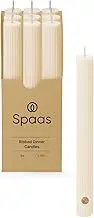 Spaas Ribbed Dinner Candle 10h, Ivory