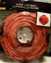 1 NEW JACK O LANTERN PAPER HANGING DECORATION in Orange or Black & WHITE