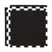 Survivor SportFloor Gym Floor Tile 24"x24" Interlocking Waterproof Black(6-Pack)