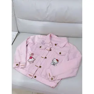 hello kitty 牛仔外套 粉紅 凱蒂貓