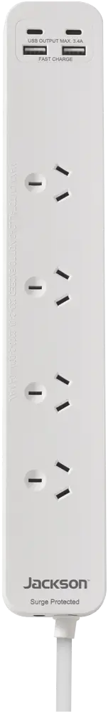 Jackson 4 Way Surgeboard 2x USB & 2x USB-C Ports