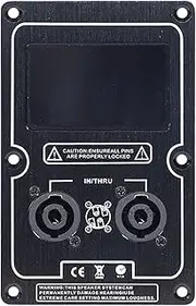 Speaker Junction Box, Double 4-Core Socket, Reliable Audio Input Wiring Board, Secure Connection for Amplifiers, Ideal for Stage Sound and Recording Studio Setups