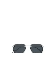 rimless rectangle-frame sunglasses 56 Black