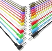 ExcelValley - Hybrid Mono Modular Patch Cables - TS 3.5mm 1/8" - Eurorack Synth Synthesizer [13-Pack | 90 cm - 35.43"]