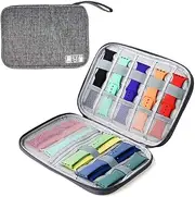 [Rinvanic] Watch Bands Storage Bag, Organizer Holds 10 Watch Bands Waterproof Portable Electronics Travel Watch Straps Carrying Case, Watch Band Storage Bag for Most Sizes of Watch Bands (Gray)