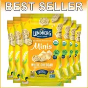 6-Pack Organic Rice Cake Minis - Gluten-Free Cheddar Snacks for Every Occasion