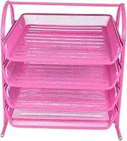 STOBOK Stationery File Holder 4 Layer Document Rack Desktop Storage File Organizer Modern Design