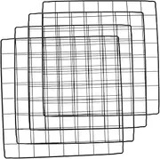 VANZACK 4pcs DIY Pet Fence Sheets Sturdy Iron Mesh Pet Cage Panels for Cats Dogs and Rabbits Easy to Assemble Durable and Water Permeable Fencing Black