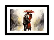 Red Couple Art Framed Art Framed print Art Poster