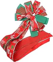 1Pc Christmas Tree Topper Bow Wavy Pattern Decorative Xmas Bow Ornament for Holiday Party Home Decor Material Adds Festive Atmosphere to Christmas Celebrations