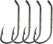 Baitholder Fishing Hooks 100pcs/ Pack Barbed Shank Down Eye Fishing Offset Hooks