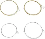 SG Store 2 Sets of Mandolin Strings (.010-.034) with Loop End M101 String Length 29.5 Inches Stainless Steel Plated Bronze Silver and Gloden
