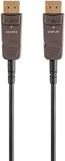 Monoprice DisplayPort Cable - 32.4Gbps, 8K@30Hz, 5K@60Hz, 4K@120Hz, Fiber Optic, AOC, 50 feet - SlimRun AV Series