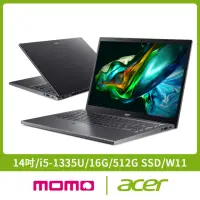 在飛比找momo購物網優惠-【Acer】Office 2021組★14吋i5輕薄筆電(A