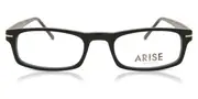 Rectangle Full Rim Plastic Men's Glasses Black, Size 51 - Lenses Included - Private Health Rebate - Blue Light Block Available - Arise Collective