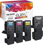 ejet TK-5230K Compatible for Kyocera TK 5230 TK5230 Toner Cartridges for Ecosys M5521CDN M5521CDW P5021CDN P5021CDW£¨Black Cyan Magenta Yellow, 4-Pack